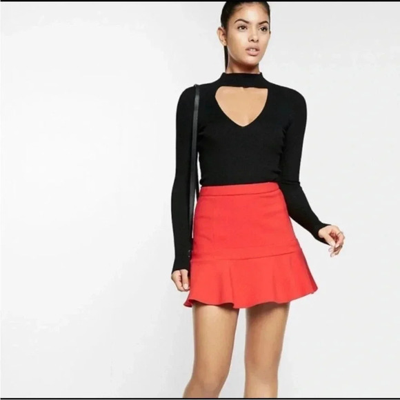 Express black choker bodycon top - Picture 1 of 6